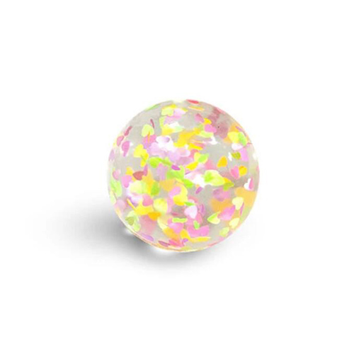 COLORED HEART GLITTER BALL-II